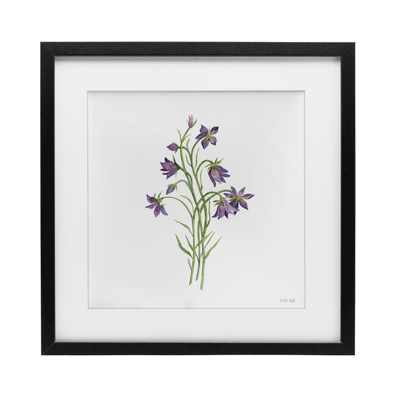 Stupell Industries Soft Bluebells Botanical Framed Print Under Glass, design by Cindy Jacobs